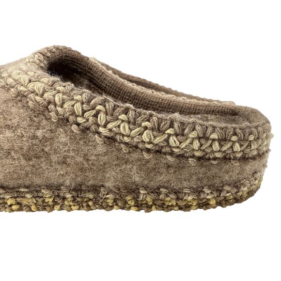 Haflinger AS Classic Slippers Mens EU42 US 9 Brown Natural Wool Felt Slip On - Picture 10 of 12